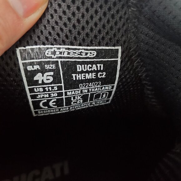 DUCATI ITALIAN Biker Booties Theme C2 Men's Size 11.5 Moto Boots *READ - Picture 13 of 15